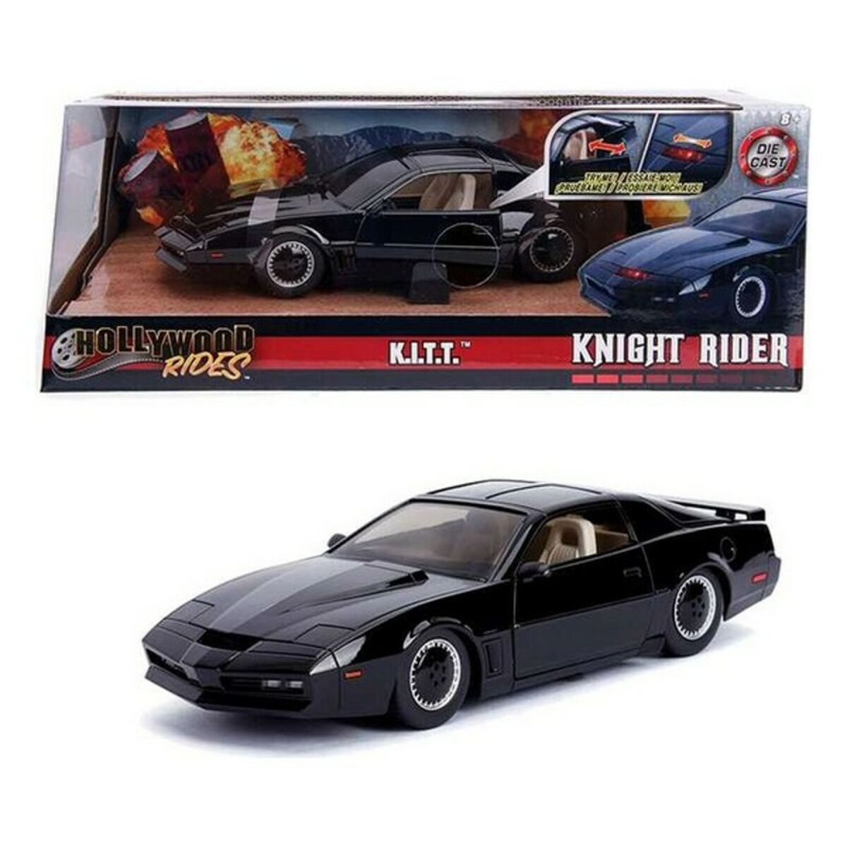 Car Hollywood Rides Simba Kitt Knight Rider 1:24 Black-3