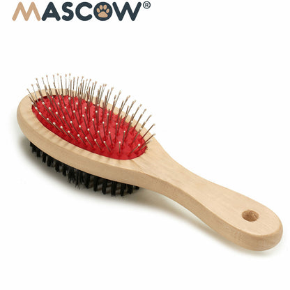 Dog Brush Mascow Brown Black Red 7 x 22,5 x 5 cm (12 Units)