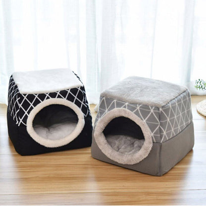 Detachable Soft Kennel Cat Bed Breathable Cat Pet Cave House Sleeping Bag Mat Pad Tent Pets Winter Warm Cozy Beds 11 Colors