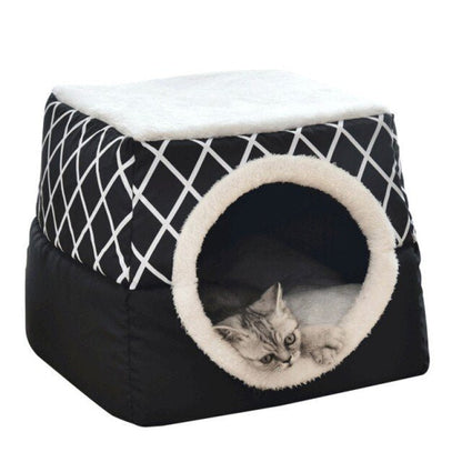 Detachable Soft Kennel Cat Bed Breathable Cat Pet Cave House Sleeping Bag Mat Pad Tent Pets Winter Warm Cozy Beds 11 Colors