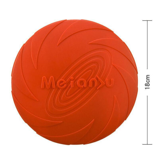 Frisbee Toy for Dogs Outdoor Fetch Training Soft Rubber Pet Flying Disc 18cm