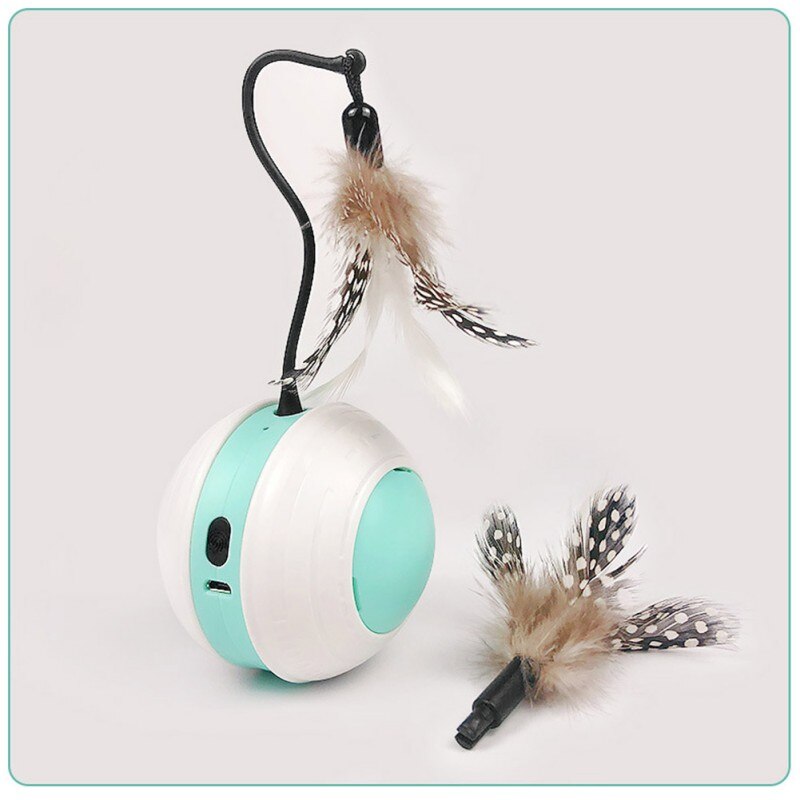 Smart Interactive Cat Toy USB Rechargeable Led Light Self Rotating Ball Pets Playing Toys Motion Activated Pet Ball