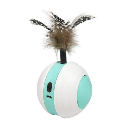 Smart Interactive Cat Toy USB Rechargeable Led Light Self Rotating Ball Pets Playing Toys Motion Activated Pet Ball